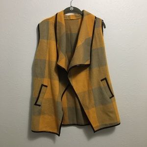 Yellow and Gray poncho